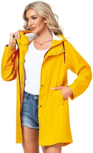 UNIQUEBELLA Women Rain Coat Waterproof Long Raincoat Outdoor Jacket Ponch Summer - Picture 1 of 6