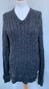 Soulcal & Co Womens Grey Cable Knit V Neck Jumper Size S - Picture 1 of 6