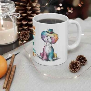 Taza de cerámica blanca Bichon Frise Art on, regalo para amantes de los perros para fanáticos del café y el té - Imagen 1 de 7