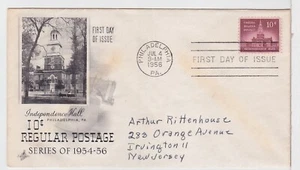 TurtlesTradingPost - Independence Hall 10 Cent #1044 - 1956 FDC Artcraft  - Picture 1 of 1