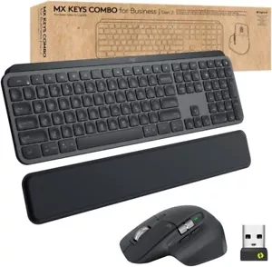 Graphite MX Keys Combo - Rechargeable Keyboard & Mouse for Productive Workspaces - Picture 1 of 12
