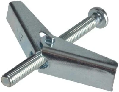 Spring Toggle Plasterboard Fixing Anchor Hollow Cavity Walls with Screws Zinc - Image 1 of 4