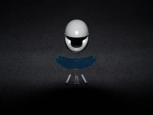 Protar, 1/9 azul hueco KR2000 casco de choque modelo motocicleta figura - Imagen 1 de 4