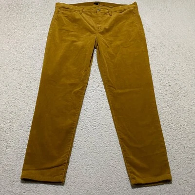 J. Crew Womens sz 33 Pants Amber Brown Tapered Leg Corduroy High Rise Chino - Image 1 of 4