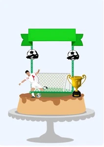 Personalized Soccer Player Cake Topper - Picture 1 of 1