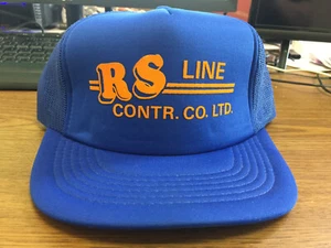 Vintage RS Line Contr. Co. Ltd Blue Snap Back Baseball Trucker Cap - Bild 1 von 6