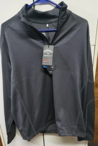 Callaway Herren Langarm Thermo Fleece Viertel Reißverschluss Grau Neu mit Etikett - Bild 1 von 18