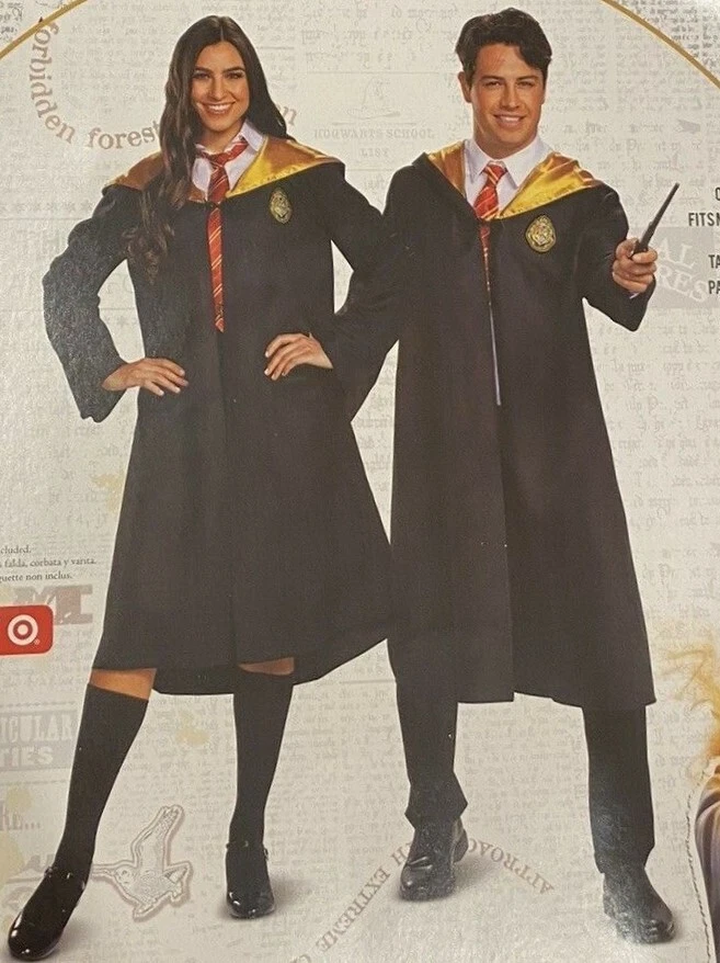 Disguise Adult Harry Potter Hogwarts Costume Robe Gold/black One Size Fits Mos