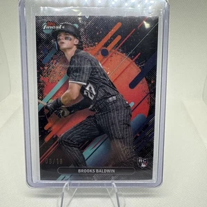 2025 Topps Finest Rare Black Refractor #283 Brooks Baldwin RC Rookie #8/10 - Picture 1 of 14