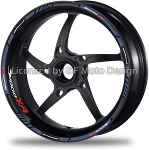 BMW S1000XR Adesivi per ruote moto Adesivi per cerchi Strisce S1000 XR Blu /114 - Foto 1 di 2