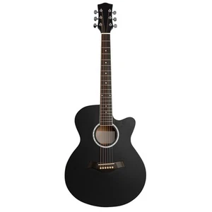 Full Size Acoustic Guitar with Steel Strings– Black Matte - Picture 1 of 3