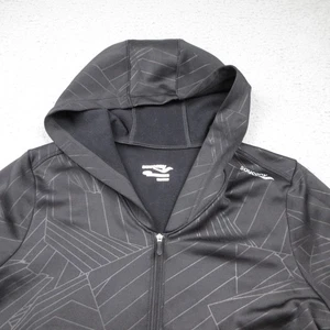 Saucony Jacke Damen Medium schwarz durchgehender Reißverschluss Langarm Kapuze Laufen - Bild 1 von 8