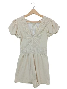 ZARA Tuta corta Donna Pantalone Taglia IT 40 crema elegante - Foto 1 di 5