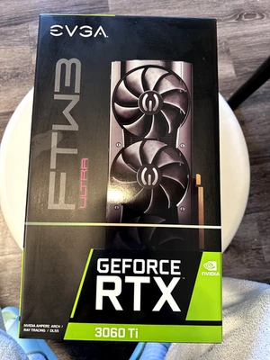 RARO NÃO-LHR EVGA RTX 3060 Ti XC3 ULTRA 8GB | Ventilador triplo OC | Testado! Com caixa - Imagem 1 de 3
