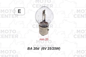 LAMPADA BILUCE 6 V. - 25/25W ATTACCO BA20D - Picture 1 of 1