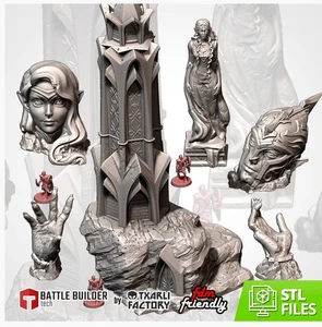 Elf Constructions Terrain Set, D&D, Wargames, Juegos de Mesa - Imagen 1 de 17