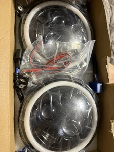 MGLIGHT New Black 7 Inch LED Headlights, Z-Beam, Fits Wrangler JK TJ LJ  NEW - Bild 1 von 6