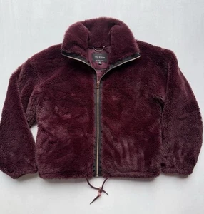 Lucky Brand Women's Soft Faux Fur Hooded Jacket size XS XSMALL DUSTY ROSE - Picture 1 of 9