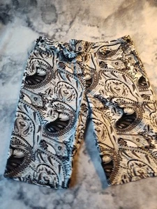 Larry Levine Petite Stretch Bermuda Shorts Cotton 6p Multicolor Paisley - Picture 1 of 10