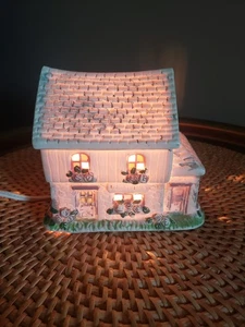 1993 Vintage Yi Cheing Keramik Mini Blumenladen Frühling Ostern Weihnachtsdorf  - Bild 1 von 10