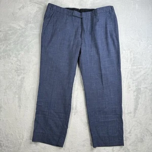 Ermenegildo Zegna Trofeo Summer Pants 37x26 Blue Italy Wool Blend Lightweight - Picture 1 of 15