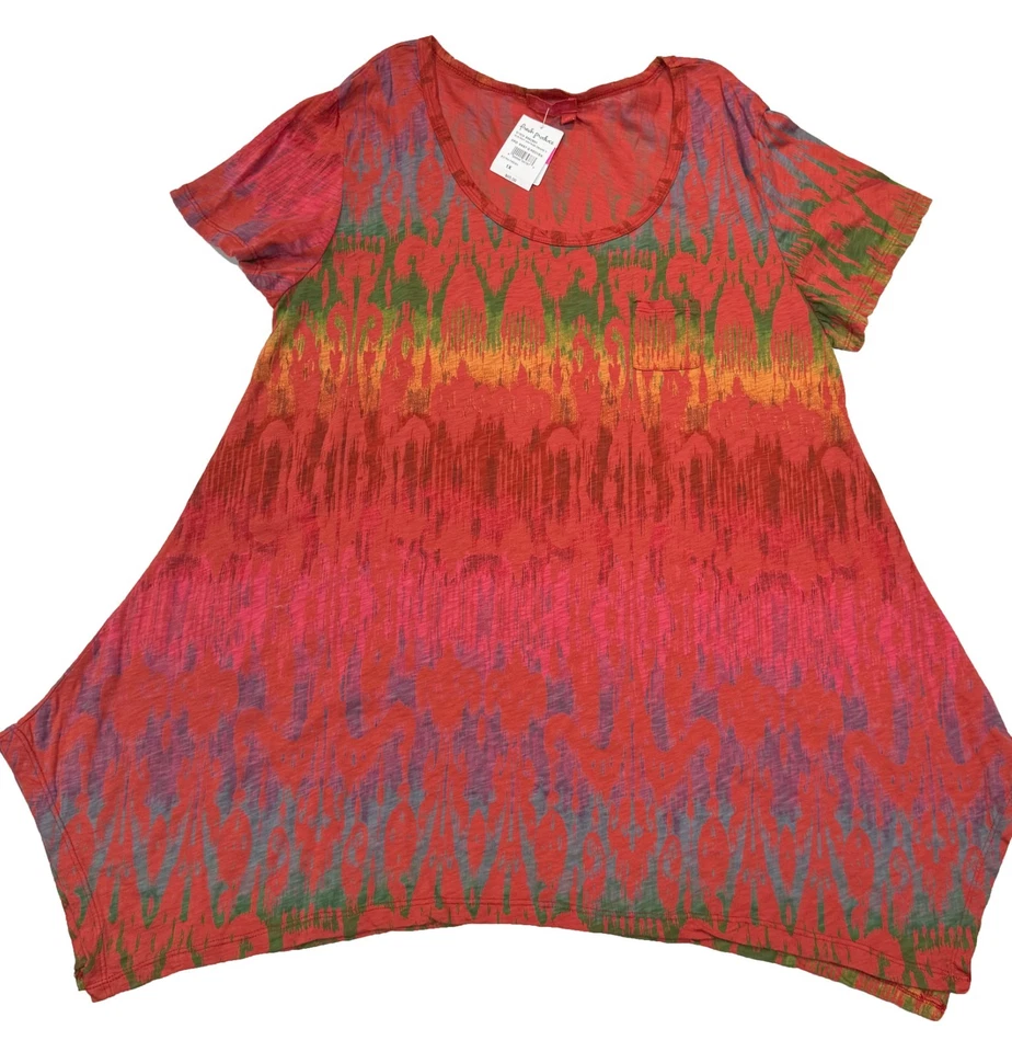 1X FRESH PRODUCT Terra Cotta SUN RAY VINTAGE SLUB DRAPE TOP NUEVO CON ETIQUETAS algodón Foto 1 de 1