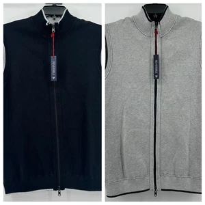 Daniel Cremieux Herren Gr. Large schwarz grau durchgehender Reißverschluss Strickweste wendbar NEU - Bild 1 von 8