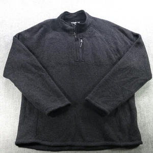Smartwool Pullover Mens XXL Charcoal 1/4 Zip Wool Sweater Hiking Camp - Picture 1 of 12