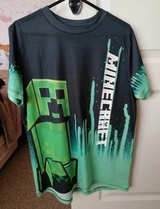 Boys Black & Green Minecraft T-Shirt 13-14 Years  - Picture 1 of 3