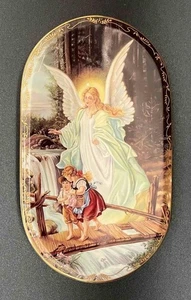 1995 GUIDING THE WAY German Collector's Plate Bradford Exchange + Angel Pin - Picture 1 of 5