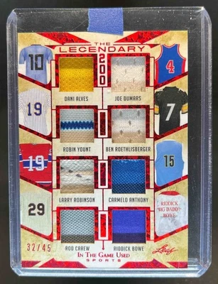 2022 Leaf In The Game Used Yount Roethlisberger Anthony Carew Bowe Jersey #/45 - Image 1 of 2