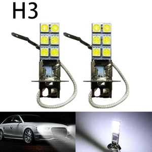 Improve Visibility on the Road H3 LED Fog Light Bulbs Super Bright White 2 Pack - Picture 1 of 12