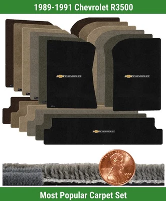 Conjunto de tapete personalizado Ultimat para Chevrolet R3500 89-91 com logotipo (3 peças) #9BV - Imagem 1 de 4