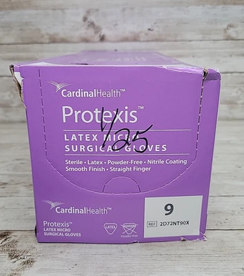 Protexis Latex Micro Surgical Gloves Sterile *Dented Box* Size: 9 *See Dates* - Image 1 of 4