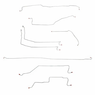 For GMC Sierra 1500 05-07 Complete Brake Lines 4WD LongBed RegCab CBK0076SS-CPP - Image 1 of 4
