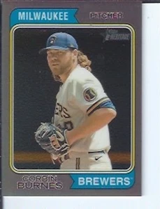 Corbin Burnes 2023 Topps Heritage refractor cromado #ed / 374 - Imagen 1 de 1