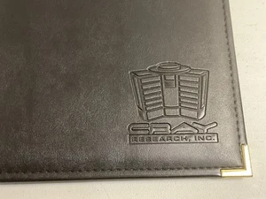 Vintage Black Embossed Cray Research Legal Pad-Notepad Portfolio Holder Cover - Picture 1 of 14