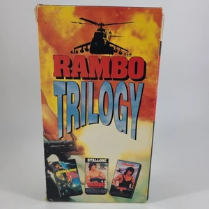 Vintage Rambo Trilogy VHS Set of 3 First Blood Part II & Rambo III Stallone - Picture 1 of 6