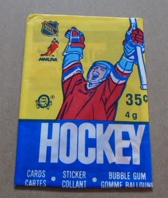 O-Pee Chee Hockey wax pack wrapper only 1985-86 Mario Lemieux Rookie year - Image 1 of 2