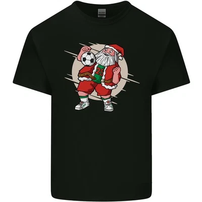 Football Santa Christmas Soccer Xmas Kids T-Shirt Childrens - Image 1 of 3