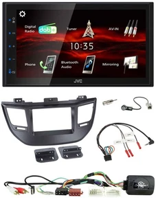 JVC USB Bluetooth Lenkrad DAB 2DIN Autoradio für Hyundai Tucson 15-20 schwarz - Bild 1 von 11