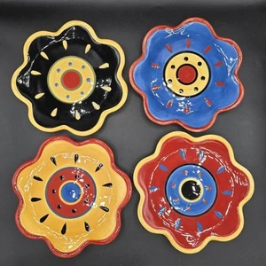 4er Set zertifizierte internationale Susan Winget Garden Brights Keramikteller - Bild 1 von 5