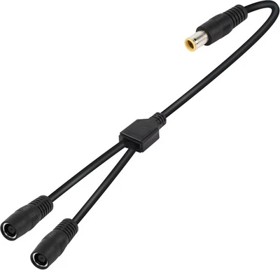 DC7909 Y Splitter Adapter Cable 14AWG DC 8Mm 1 Male to 2 Female Power - Image 1 of 4
