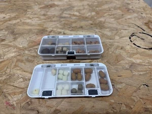 CARP COARSE FISHING TACKLE - 2 x WHITE TACKLE BOXES, WITH ARTIFICIAL BAITS - Picture 1 of 6