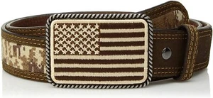 Ariat Boys Sport Patriot Digital Camo USA Flag Buckle Belt - Picture 1 of 7