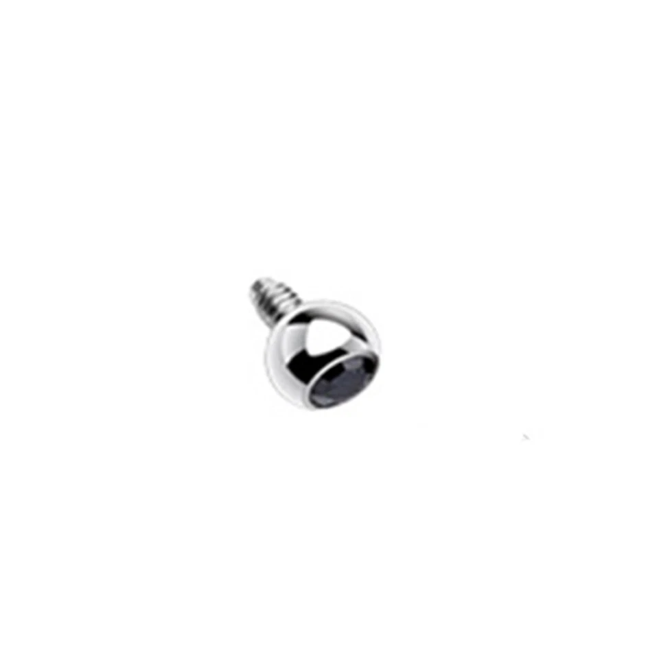 1 - 14 Gauge Internally Threaded Surgical Steel Press Gem Ball Dermal Anchor G34 - Image 1 of 1