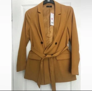 Mustard Belted Blazer 8 - Picture 1 of 5