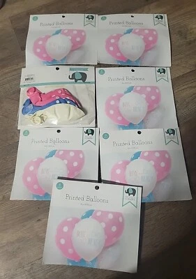 42 Bow or Beau? Gender Reveal Pink Blue Baby Shower Party Decoration Balloons - Image 1 of 3