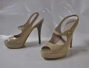 Colin Stuart Nude Slingback hi-heel open-toe pump - Size 11, 5.75" heel - New - Picture 1 of 5