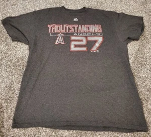 Troutstanding Anaheim Angels Mike Trout Short Sleeve T-shirt Large - Picture 1 of 4